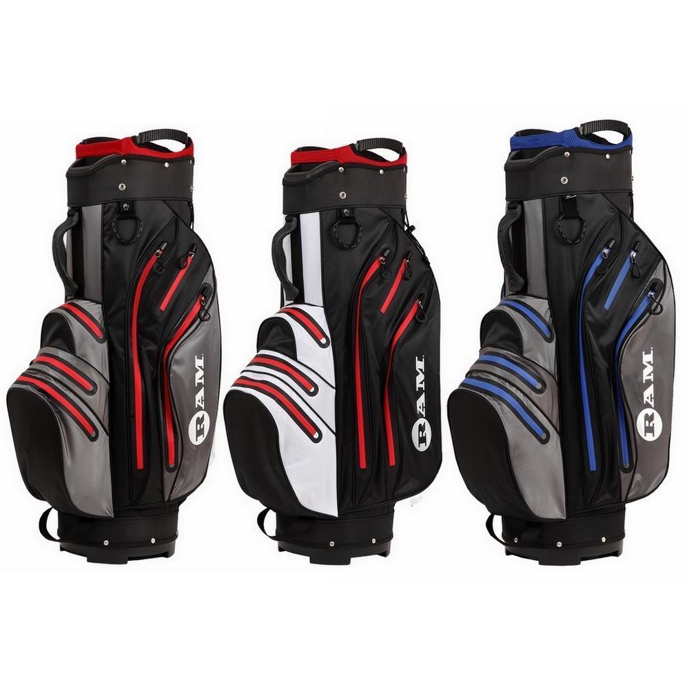 Amazon.com : Ram Golf Lightweight Cart Bag with 14 Way Dividers Top  Black/Grey : Sports & Outdoors