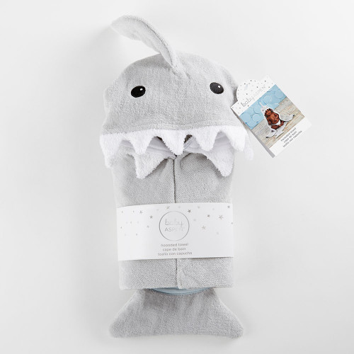 Baby Aspen Gray Shark Hooded Towel