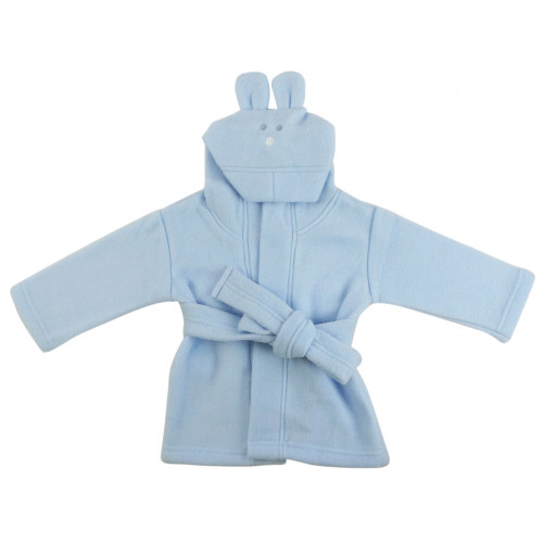 Bambini Infant Wear Blue Fleece Robe with rabbit Ears