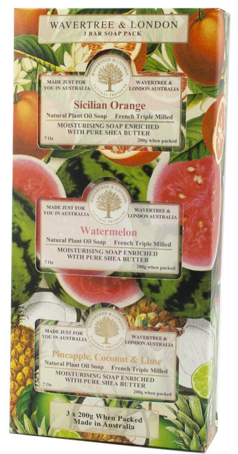 WaveTree and London Fruit Trio Soap Gift set