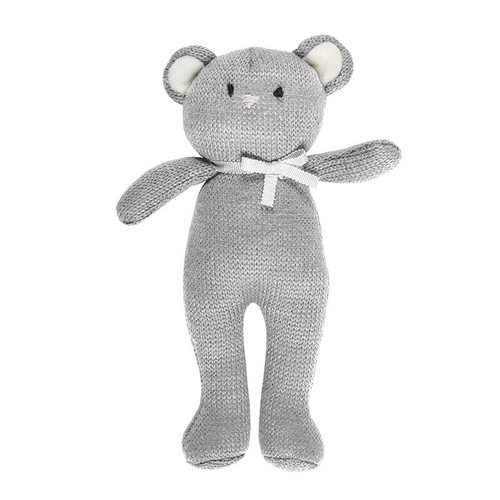 Stephan  Baby Grey Bear Knit Soft Toy