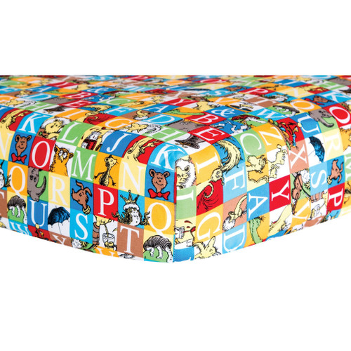 Trend Lab Alphabet Dr. Seuss Fitted Crib Sheet