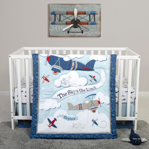 Adventure Awaits 4 Piece Crib Bedding Set by Sammy & Lou