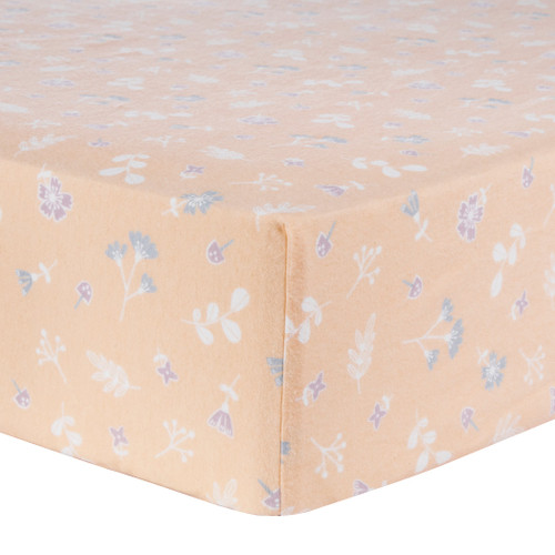 Floral Deluxe Flannel Fitted Crib Sheet