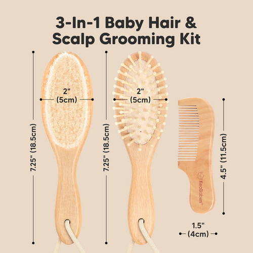 Keababies Baby Hair Brush and Comb Set