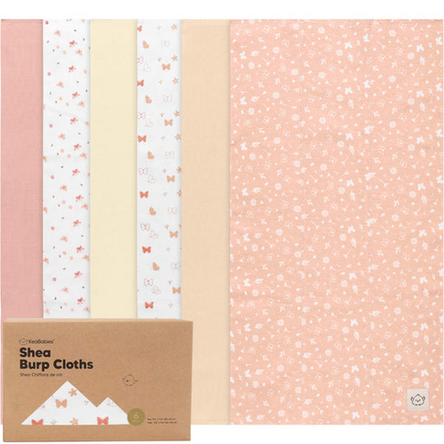 Keababies Shea Burp Cloths (Butterflies) 6 pack