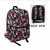 Minnie Mouse & Bows All Over Print Black and Red 16" Backpack with Front Pocket