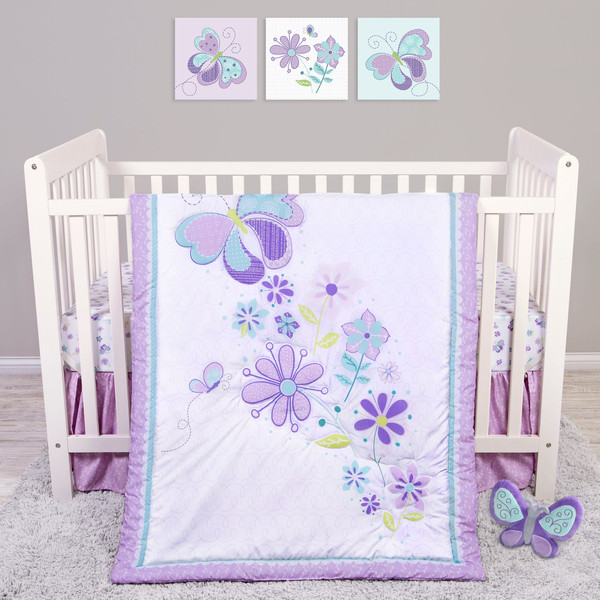 Butterfly Meadow 4 Piece Crib Bedding Set by Sammy & Lou