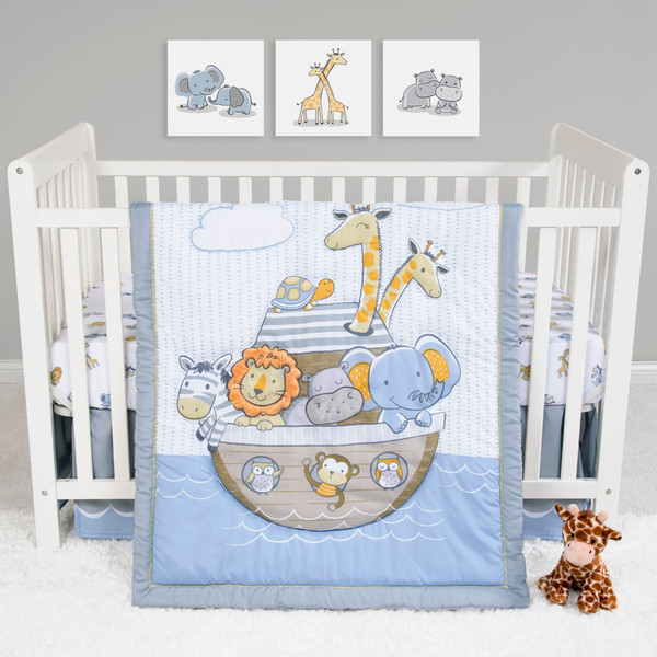 Noah's Ark 4 Piece Crib Bedding Set by Sammy & Lou