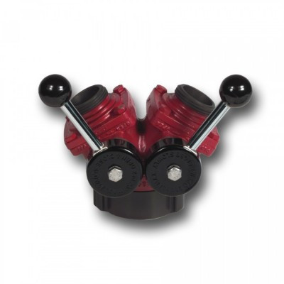 Akron 2.5" F x (2) 1.5" M Leader Line Wye with Torq Lok Handles
