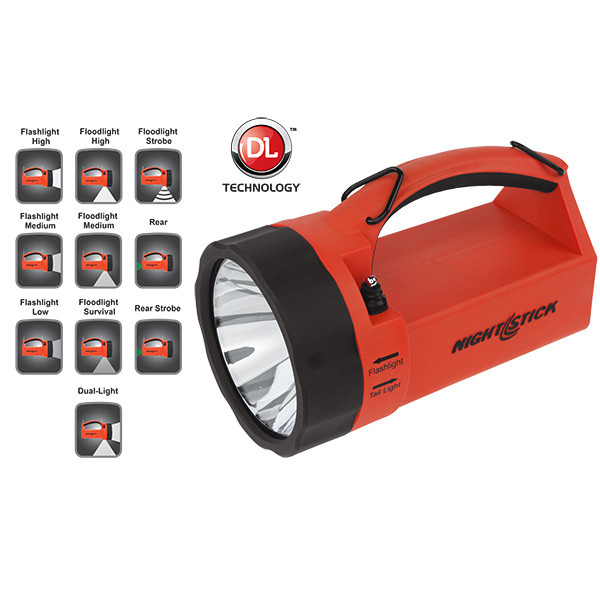 Bayco #XPR-5580R LED Rechargeable Intrinsically Safe Dual Hand Held Lightbox Lantern - Red
