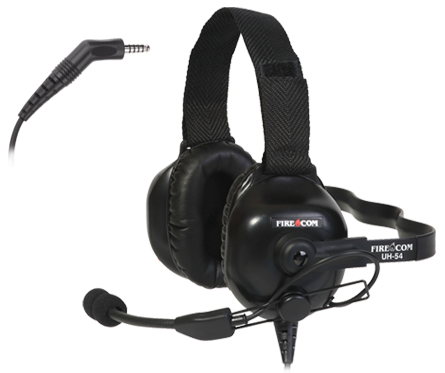 FireCom #UH-54 Wired Push-on/Push-off intercom with listen-only radio