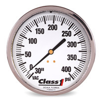 Class 1  2.5" Liquid Filled White Face Pump Panel Gauge 