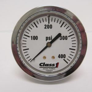 Class 1  2.5" Liquid Filled White Face Pump Panel Gauge 