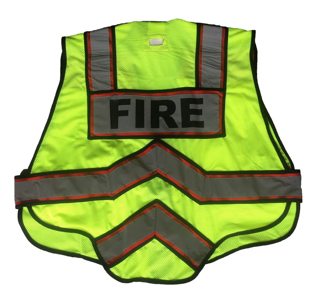 Fire Ninja Ultrabright Red Public Safety Vest - Fire