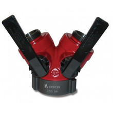 Akron 2.5" F x (2) 1.5" M Leader Line Wye with Polymer Handles