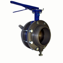 Harrington 6" LHF Swivel X 6" Male Butterfly Valve