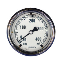 Innovative Controls #3010107 "NOSHOK" 6.0" Dia. Stainless Steel Case Gauge, White Background - CHOOSE PSI