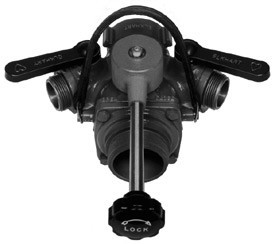 Elkhart 2.5" F x 2.5" M & (2) 1.5" M Outlet Water Theif - No Gauge