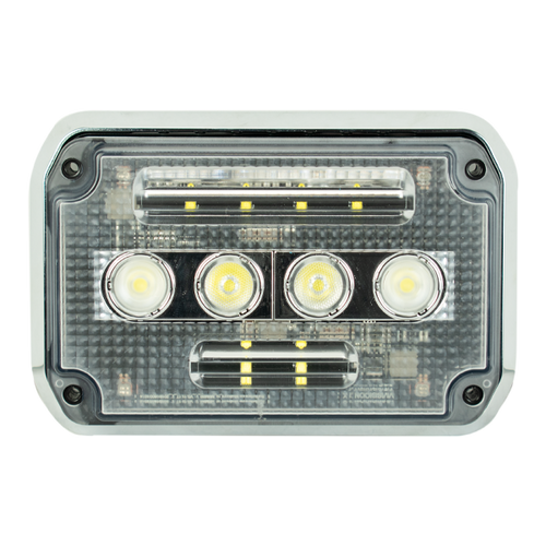 Firetech #FT-GSMJR Guardian Junior 7.41" x 5.05" Surface Mount 3000 Lumens Scene Light - Choose Chrome or Black Bezel