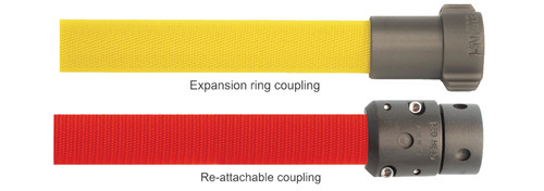 North American Fire Hose #LBH-600-RAN-1*100-R 1" x 100' Lightweight Booster Hose W/ Re-attachable Alum. Clpg. - Red