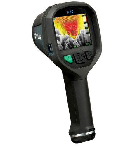 Flir #K55 Thermal Imaging Camera Kit:  Includes: Hard Case, Thermal Imaging Camera (TIC), (2) Li-Ion Batteries, Carabiner Strap, Retractable Lanyard, Tabletop Charger w/ Power Supply & USB Cable