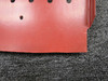Piper Aircraft Parts 700122-537A Piper Aerostar Console Cover Panel w Extra Holes (Red) (Cut Edges) 
