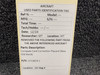 0713819-1 Compass Card Correction Placard (New Old Stock)