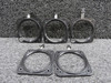 Rockwell 112TC Instrument Panel Lighted Indicator Bezel Set of 5