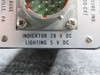 VSDL-0C204H (Alt: 9912147-10) US Gauge Oil Pressure Indicator, 28V