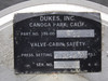396-00-31 Dukes Cabin Pressure Safety Valve (PSI: 5.65-5.75)