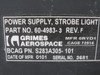 60-4983-3 (Alt: S283A305-101) Grimes Aerospace Strobe Light Power Supply w Rev