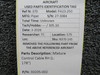 30205-002 (Use: 455-230) Piper PA23-250 Mixture Control Cable RH (L: 178”)