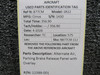12389-001 Cirrus SR22 Alternate Air, Parking Brake Release Panel with Overlay