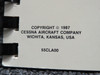 55CLA00 Cessna 1987 Citation II 550 Pilots Abbreviated Checklist