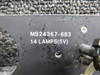 30423-10 (Alt: 45AS88825-199) Mitsubishi Rayon Cabin Press & Temp Panel, Lighted