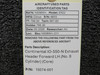 15074-001 Continental IO-550-N Exhaust Header Forward LH (No. 6 Cylinder) (Core)