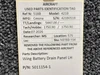 5011154-1 Cessna 421B Wing Battery Drain Panel LH
