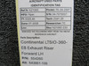 654260 (Alt: 643861-106) Continental LTSIO-360-EB Exhaust Riser Forward LH