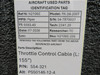 554-321 (Alt: PS50146-12-4) Piper PA34-200T Throttle Control Cable (L: 155”)