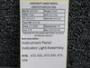 472-332, 472-333, 472-334 Piper PA30 Instrument Panel Indicator Light Assembly
