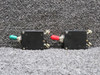 112-215-101 AMF Wood Electric Circuit Breaker Set of 2