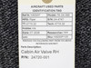 24720-001 Piper PA-24-260 Cabin Air Valve RH