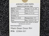 22984-001 Piper PA-24-260 Main Gear Door RH