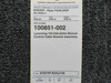 100851-002 Lycoming TIO-540-AE2A Mixture Control Cable Bracket Assembly