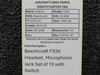 Beechcraft F33A Headset, Microphone Jack Set of 10 with Switch