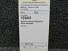 133A3 (Use: 2H3-2) Airborne Vacuum Regulator Valve Assembly