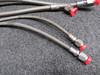 124001-8CR0120, 1242001-8CR0174 Stainless Steel Braided Hose Set of 6