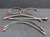 124001-8CR0120, 1242001-8CR0174 Stainless Steel Braided Hose Set of 6