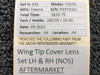 Cessna Aftermarket Wing Tip Cover Lens Set (NEW OLD STOCK) BAS Part Sales | Airplane Parts